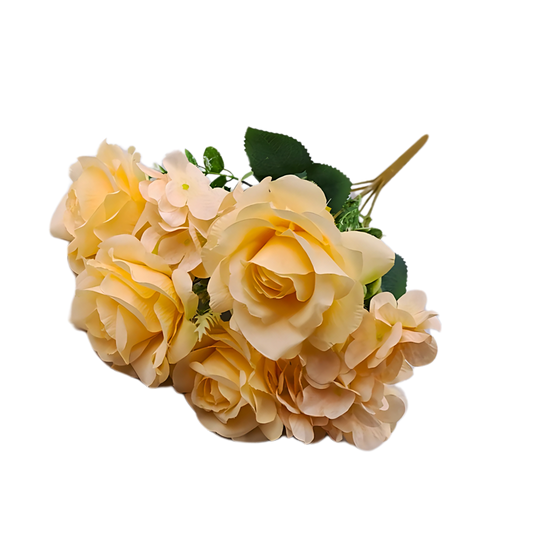 7 Bud Silk Hydrangea Rose Bouquet