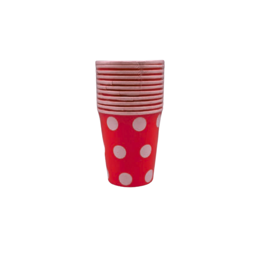 Polka Dot Paper Cups 10pcs