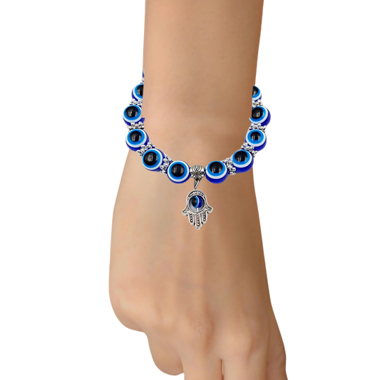 Evil Eye Hamsa Charm Bracelet