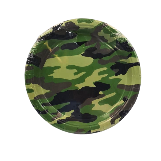Camouflage Paper Plates 12pcs
