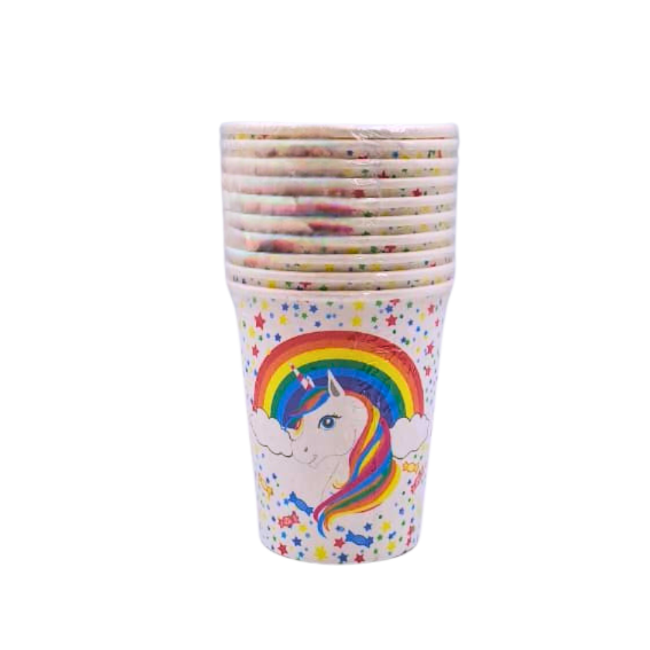 Unicorn Paper Cups 10pcs