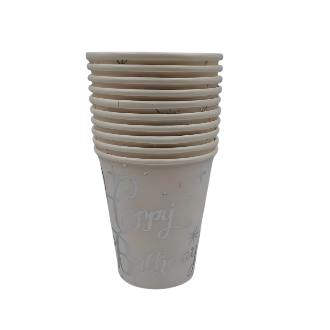 Happy Birthday Paper Cups 10pcs