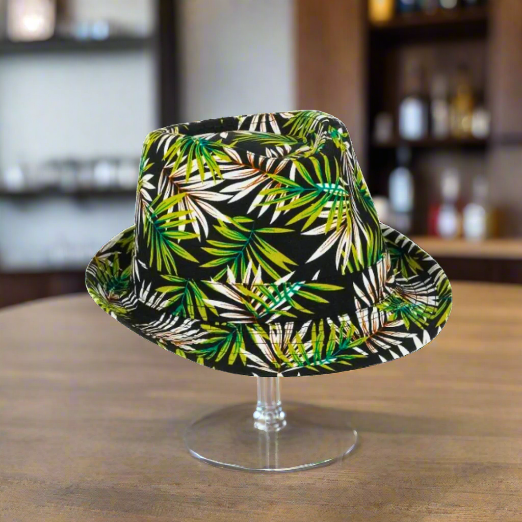Palm Leaf Print Fedora