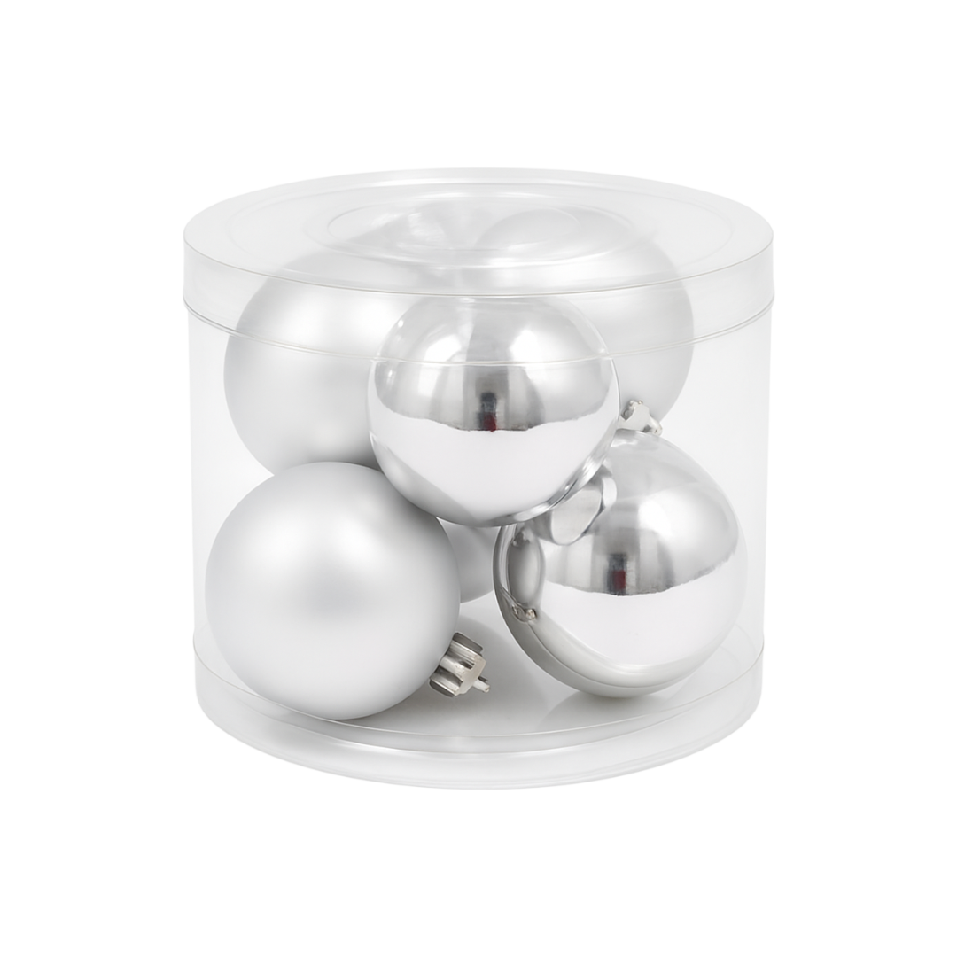 7cm Mixed Matte & Shiny Christmas Baubles – 8 Per Pack