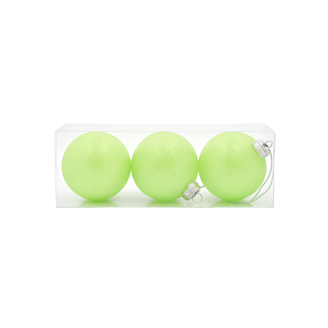 3-Piece 8cm Christmas Baubles