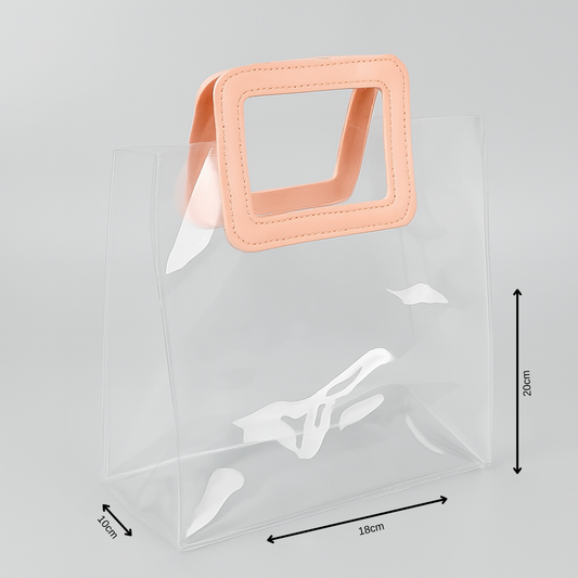 Clear Square Handle Gift Bag