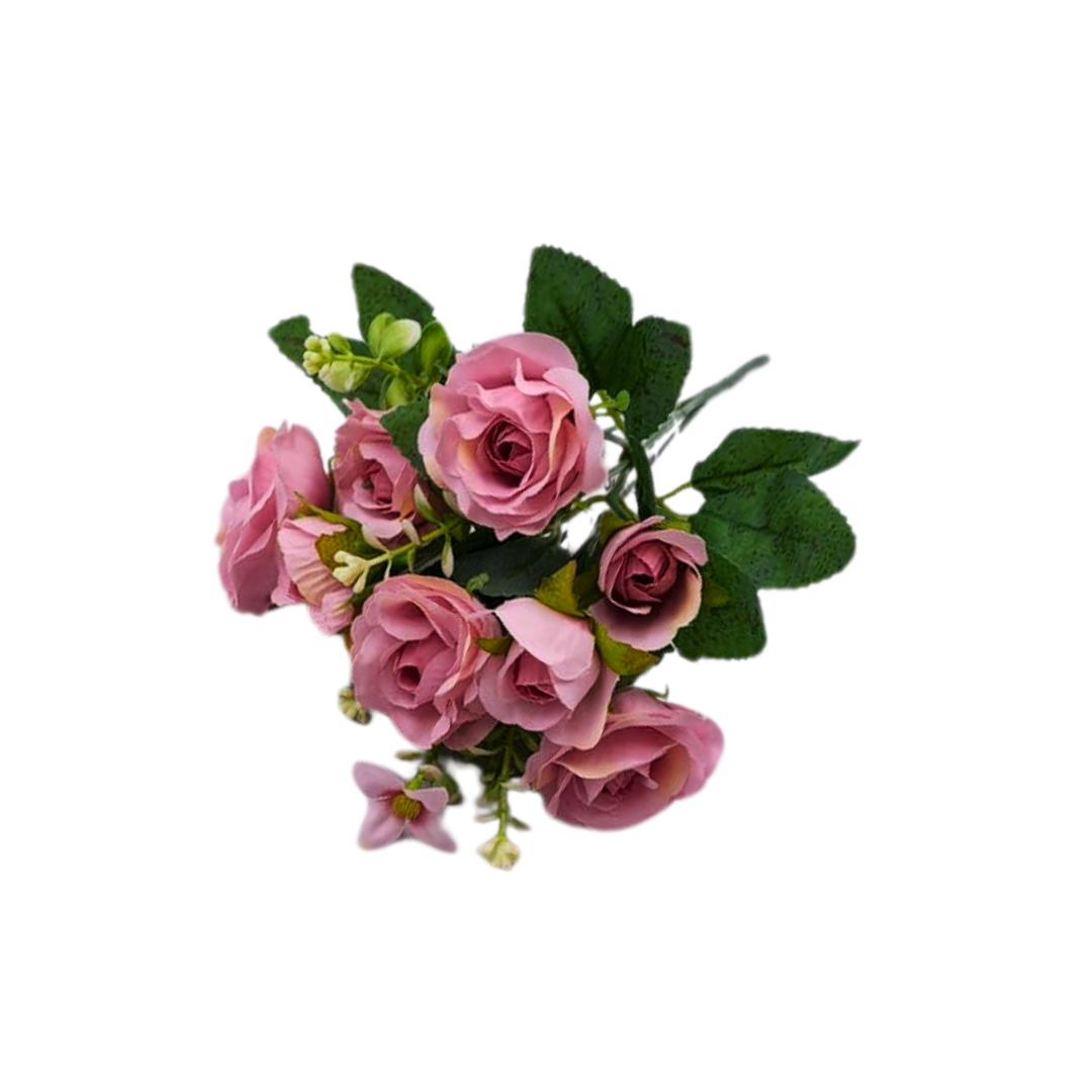 8 Bud Silk Rose Bouquet