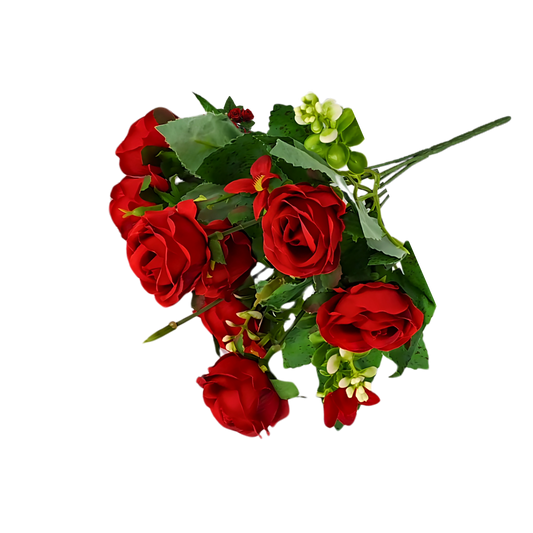8 Bud Silk Rose Bouquet