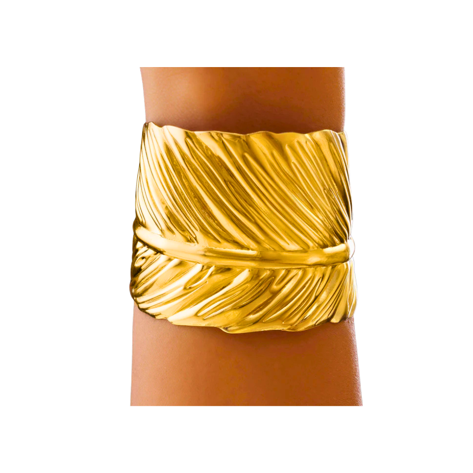 Gold Leaf Cuff Bracelet