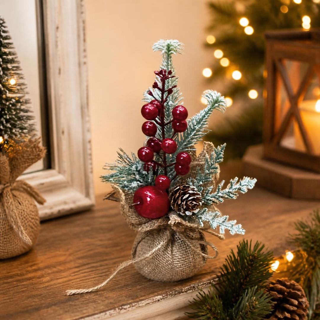 Rustic Berry & Pine Mini Arrangement