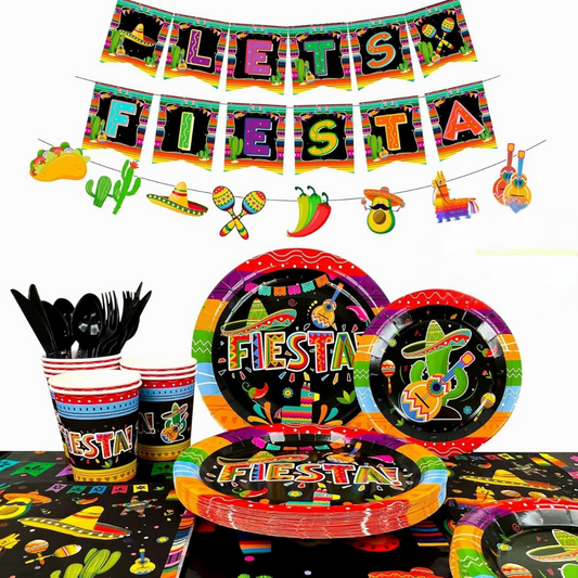 Mexican Fiesta Paper Plates 10pcs