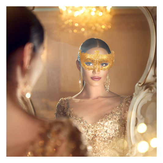 Gold Venetian Filigree Mask