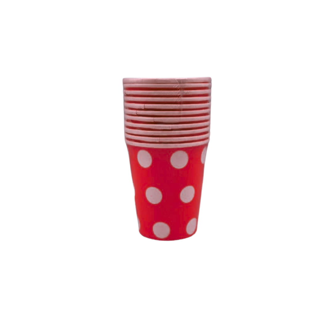 Polka Dot Paper Cups 10pcs