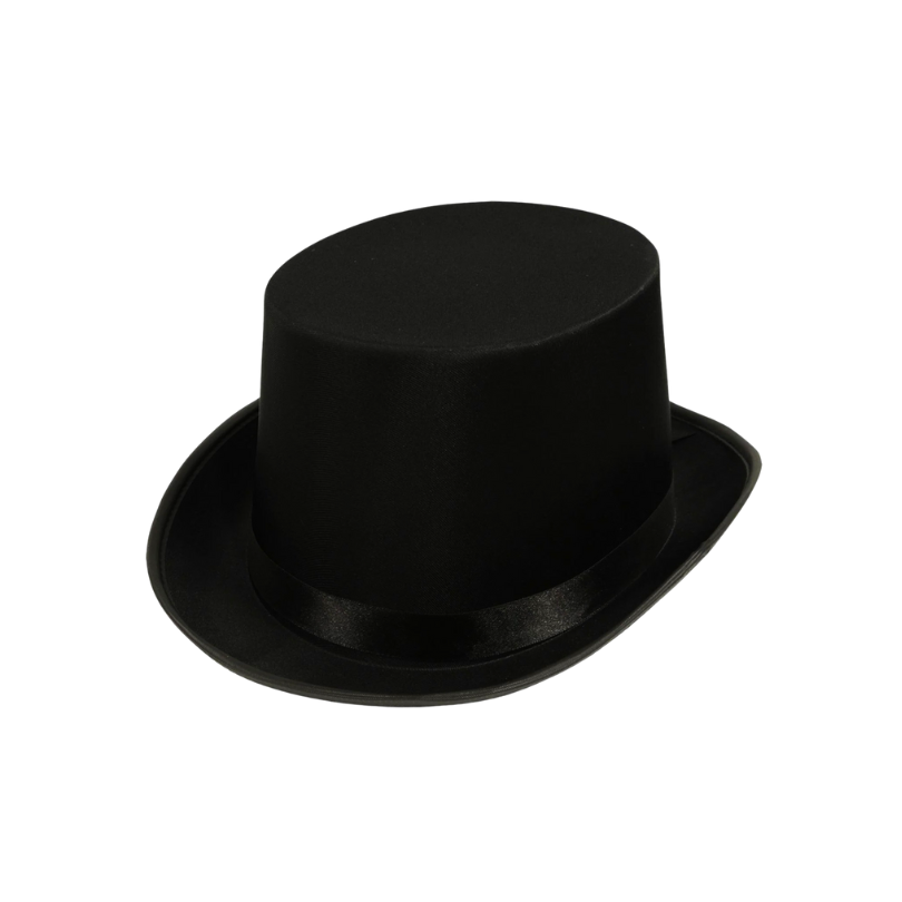 Black Satin Top Hat