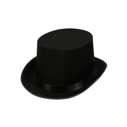 Black Satin Top Hat