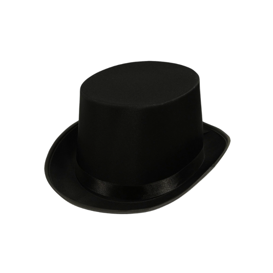 Black Satin Top Hat