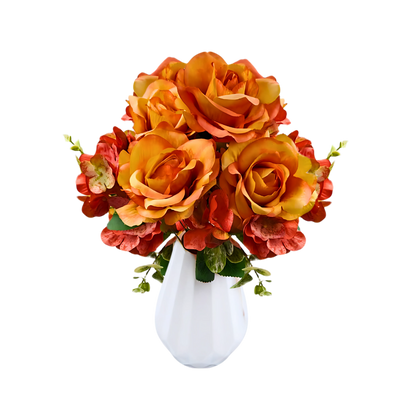 7 Bud Silk Hydrangea Rose Bouquet