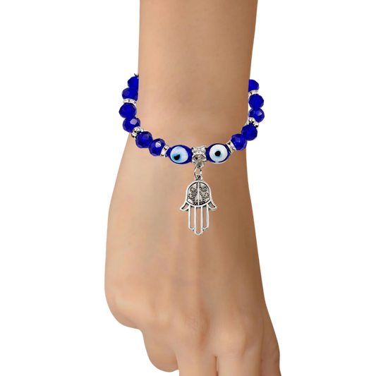 Hamsa Hand & Evil Eye Protection Bracelet
