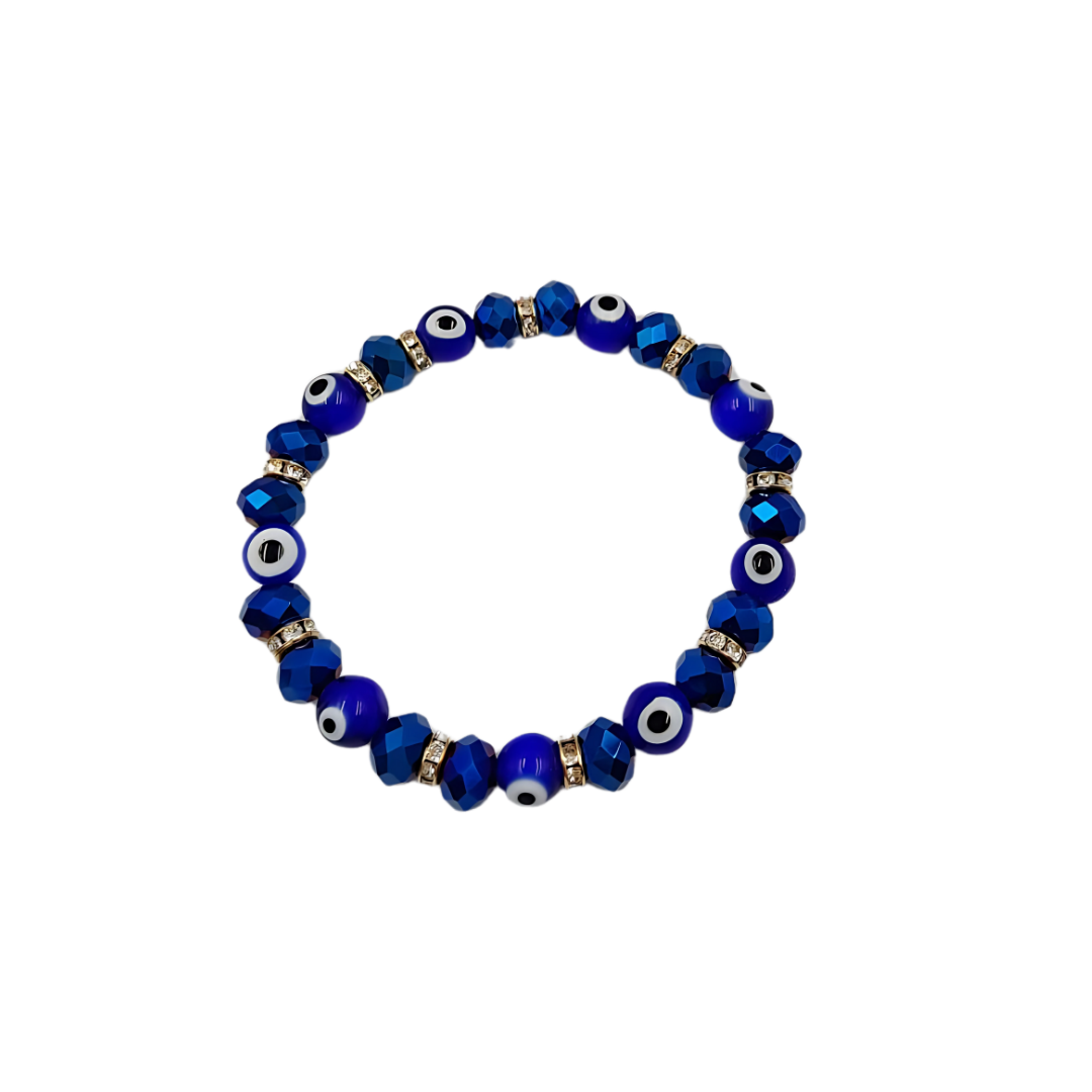 Glass Beaded Evil Eye Bracelet