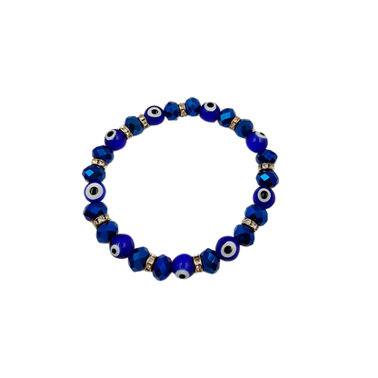 Glass Beaded Evil Eye Bracelet