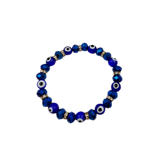 Glass Beaded Evil Eye Bracelet