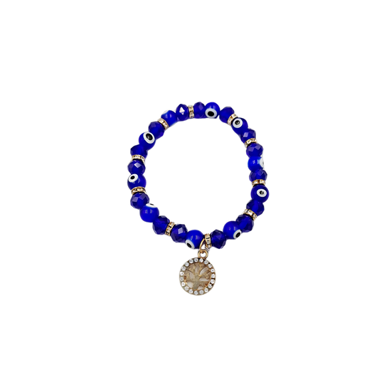 Evil Eye Tree Charm Bracelet