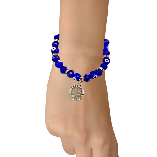 Evil Eye Tree Charm Bracelet