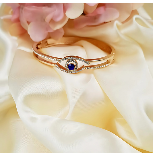 Evil Eye Gold Bangle