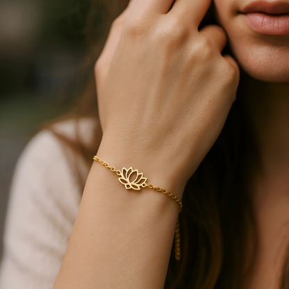 Lotus Charm Bracelet