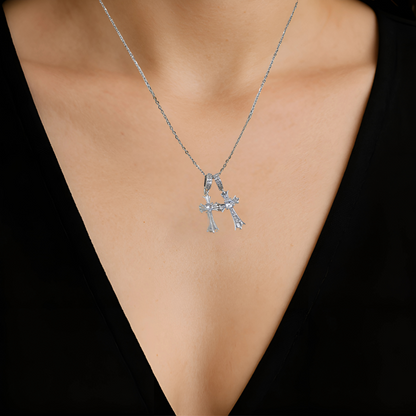 Dual Pendant Cross Necklace