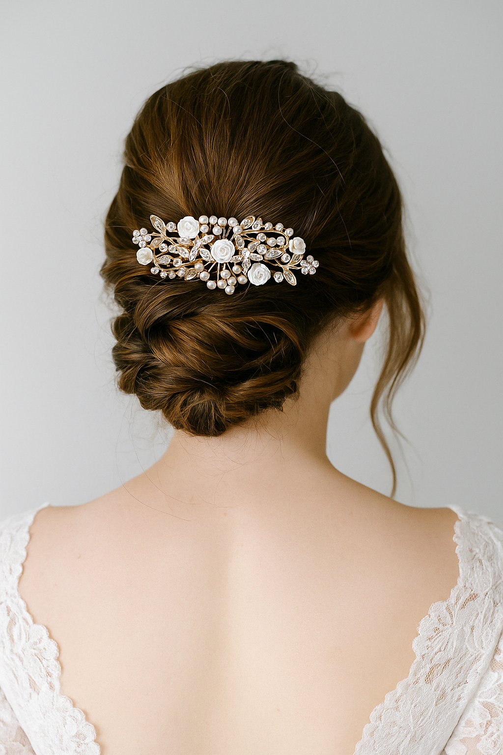 Crystal Blossom Hair Comb