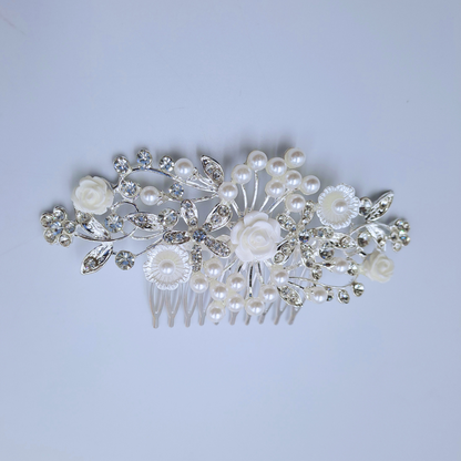 Crystal Blossom Hair Comb