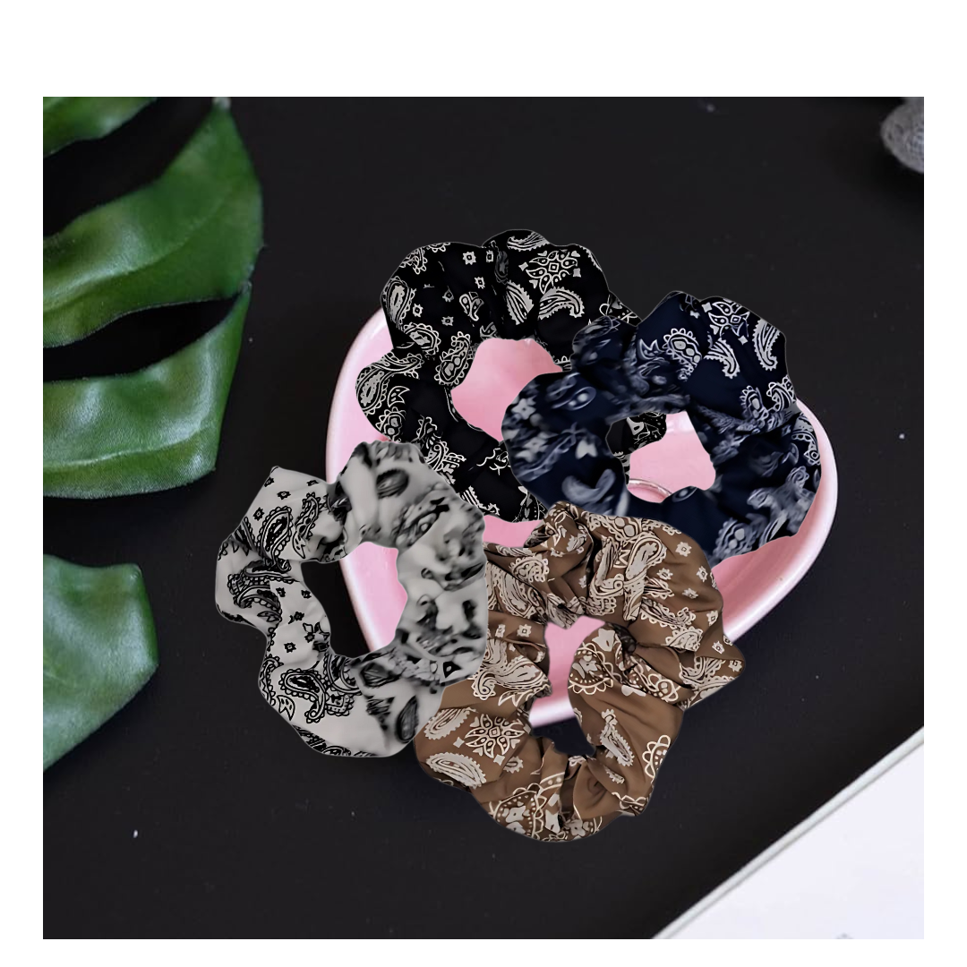 Paisley Print Scrunchie