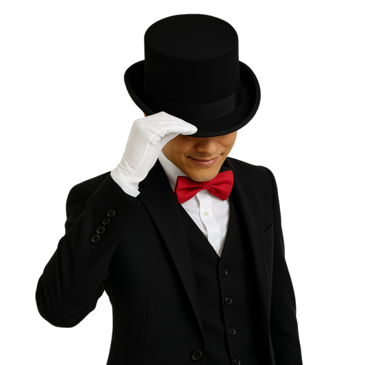 Black Satin Top Hat