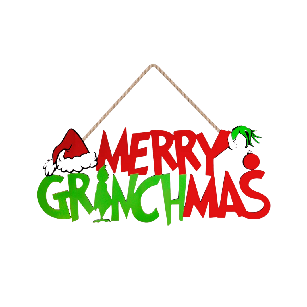 Merry Grinchmas Hanging Sign