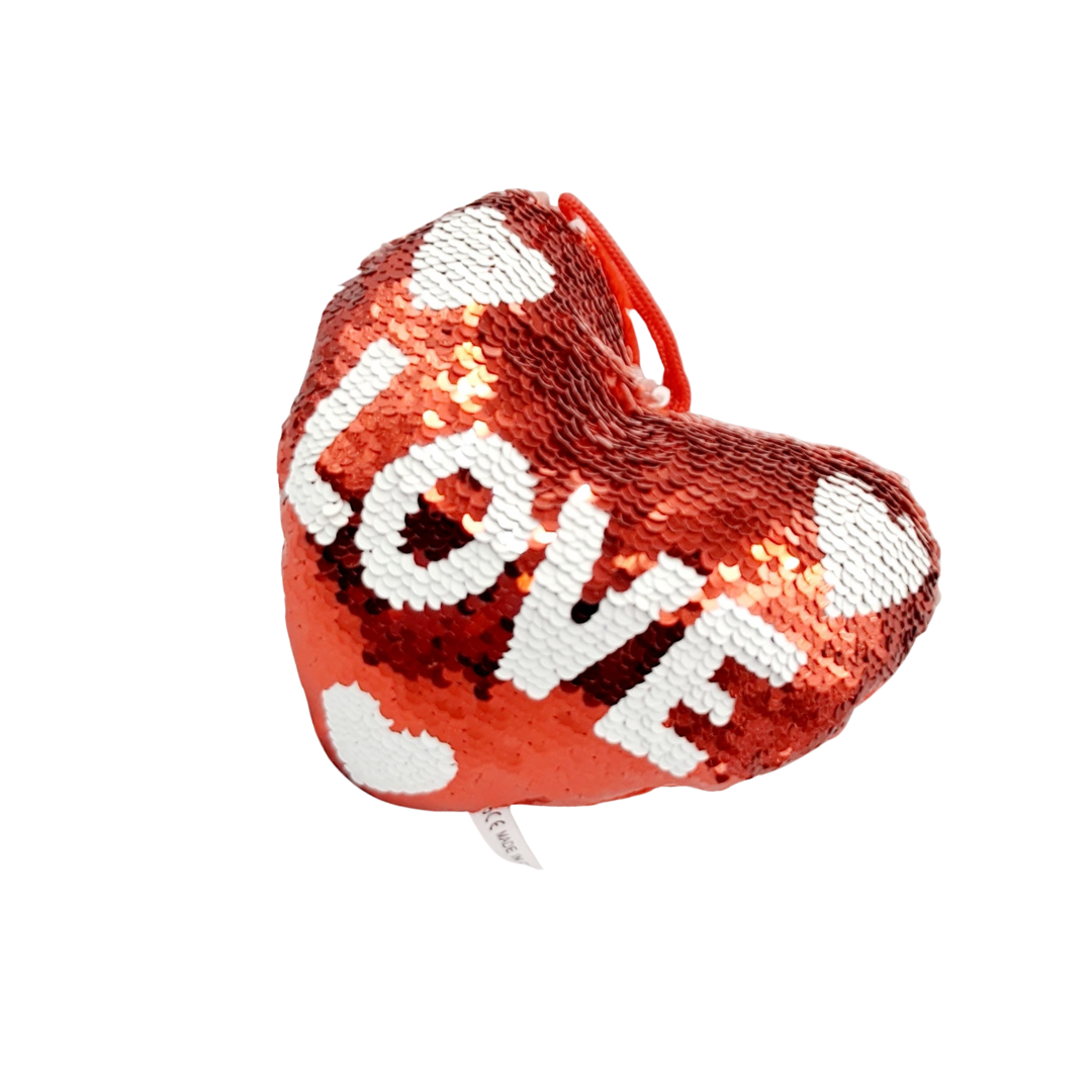 Sequin Heart Cushion