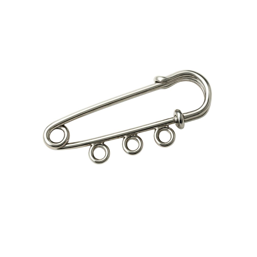 Silver Brooch Pin - 5cm - 10pc