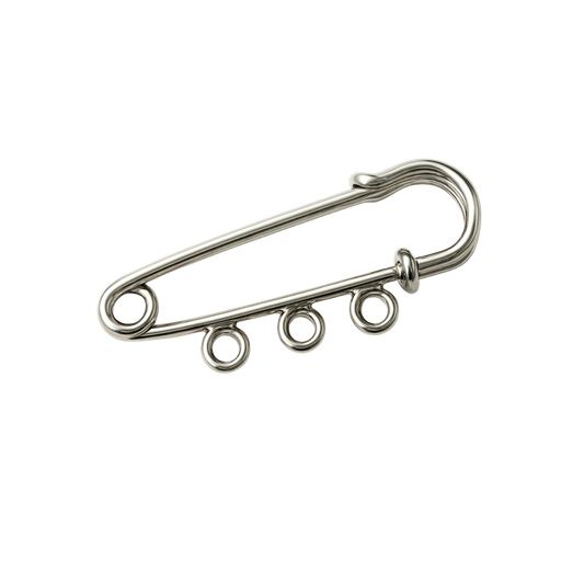 Silver Brooch Pin - 5cm - 10pc