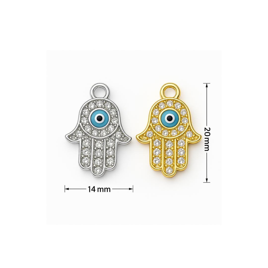 Hamsa Hand Charm 2pc