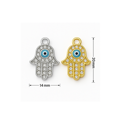Hamsa Hand Charm 2pc