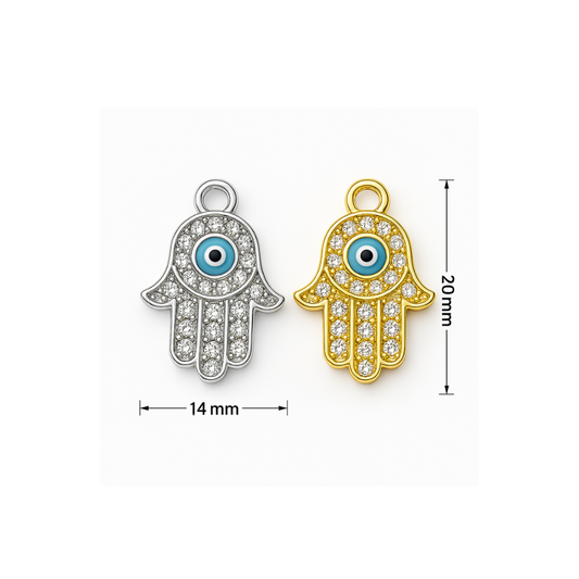 Hamsa Hand Charm 2pc