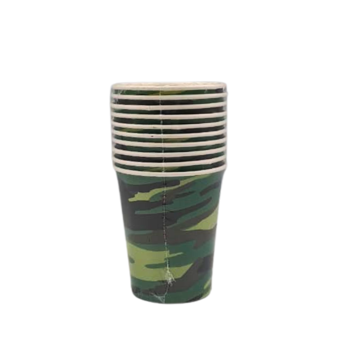 Camouflage Paper Cups 10pcs