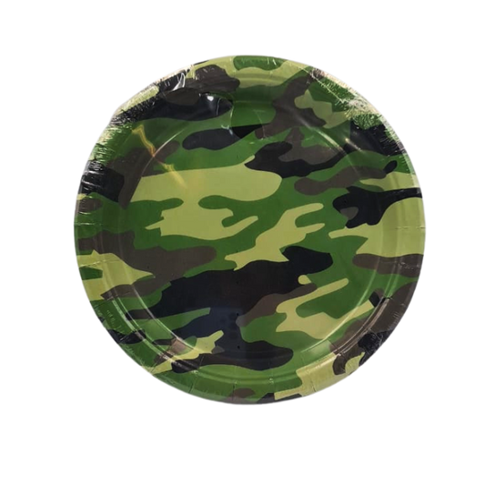 Camouflage Paper Plates 12pcs