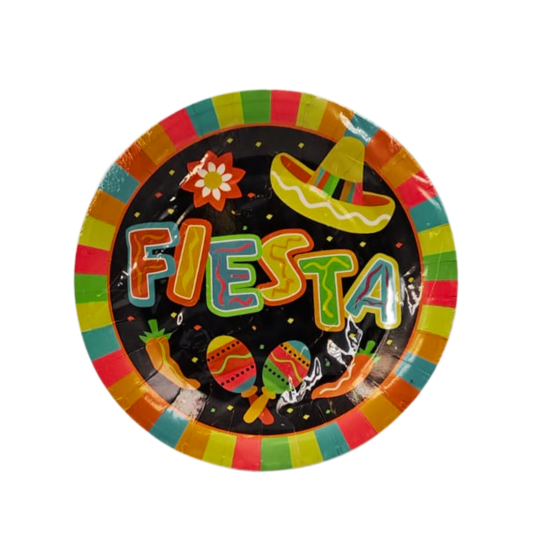 Mexican Fiesta Paper Plates 10pcs