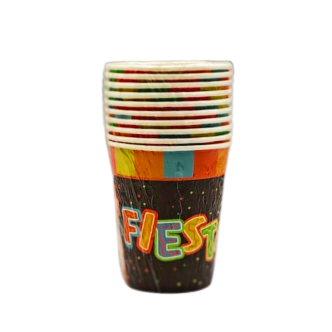 Mexican Fiesta Paper Cups 10pcs