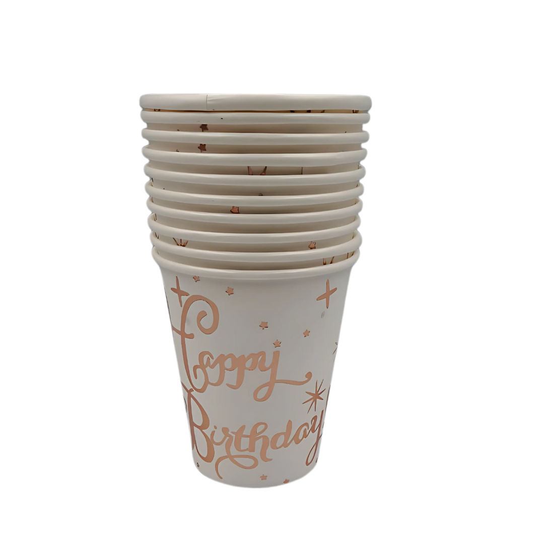 Happy Birthday Paper Cups 10pcs