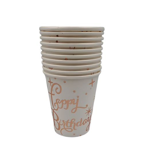 Happy Birthday Paper Cups 10pcs