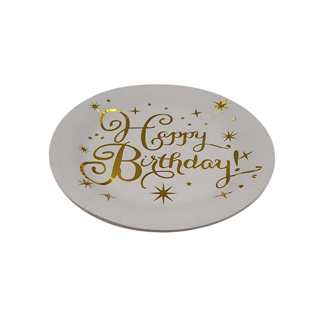 Happy Birthday Paper Plates 10 pcs