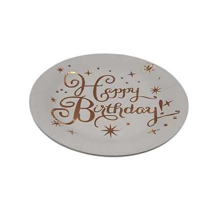 Happy Birthday Paper Plates 10 pcs