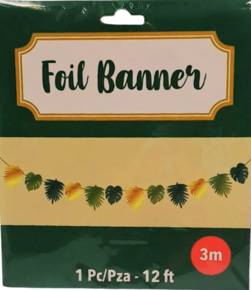 Foil Leaf Banner 3 Meter